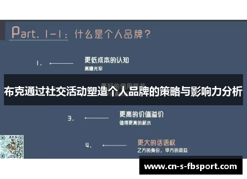 布克通过社交活动塑造个人品牌的策略与影响力分析